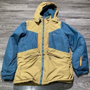 Kamik Max Jacket kids Size 16 Khaki Brown Multi Color